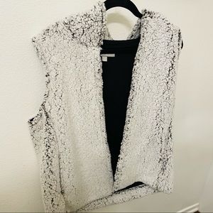 Fluffy White Sweater Vest